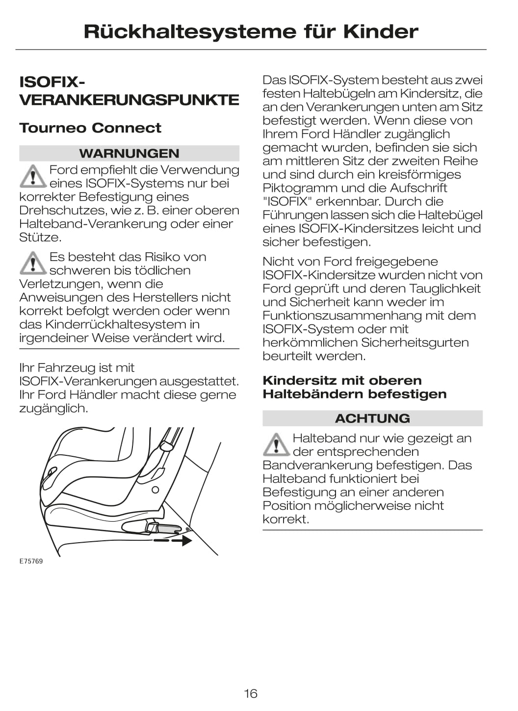 2002-2007 Ford Tourneo Connect / Transit Connect Manuel du propriétaire | Allemand