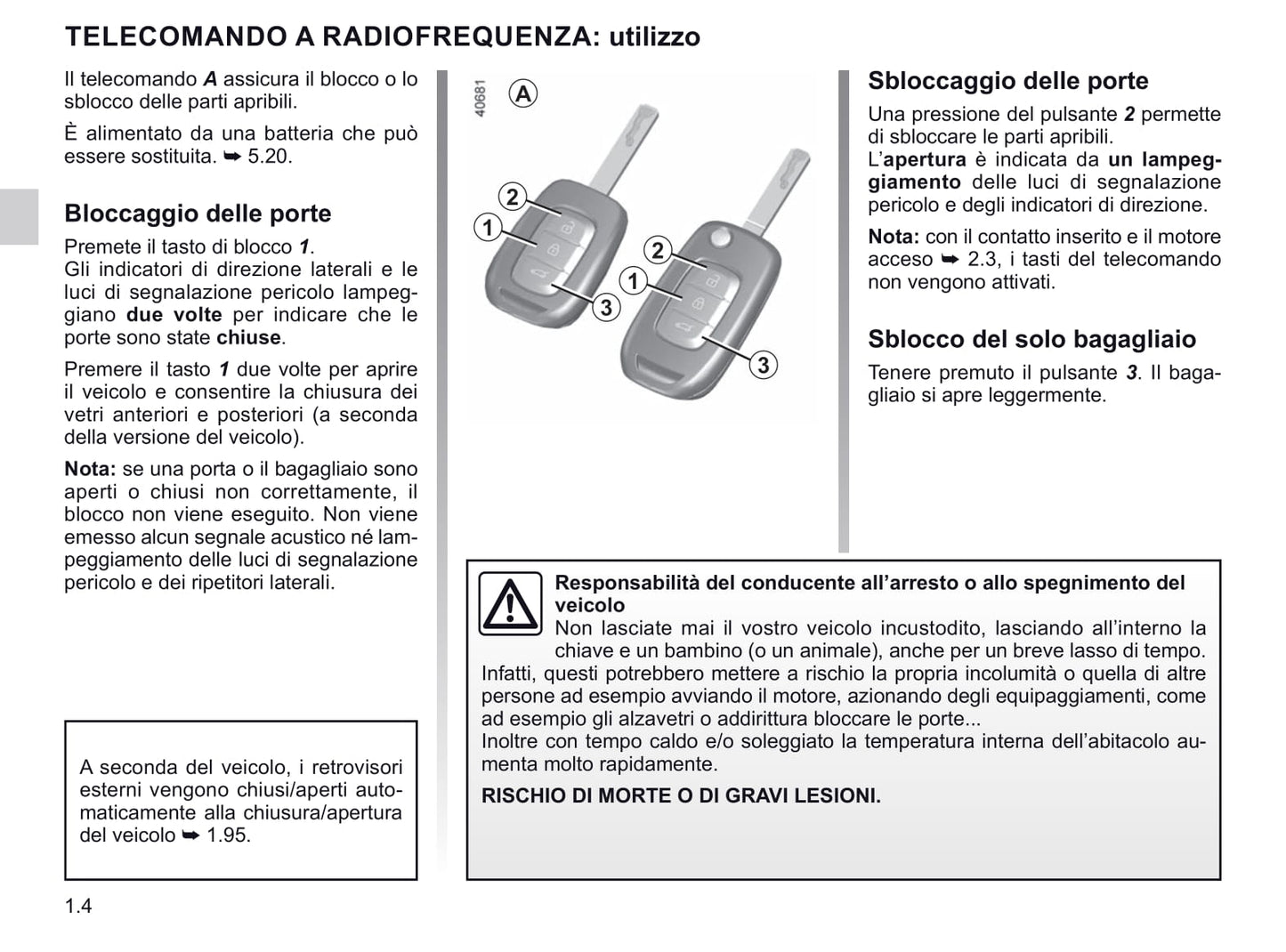 2019-2021 Renault Clio Manuel du propriétaire | Italien