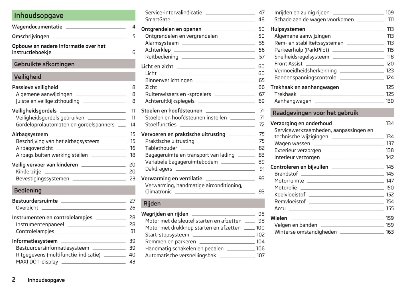 2015-2016 Skoda Rapid Spaceback Owner's Manual | Dutch