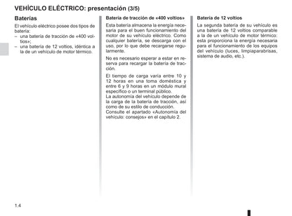 2011-2015 Renault Fluence Z.E. Manuel du propriétaire | Espagnol