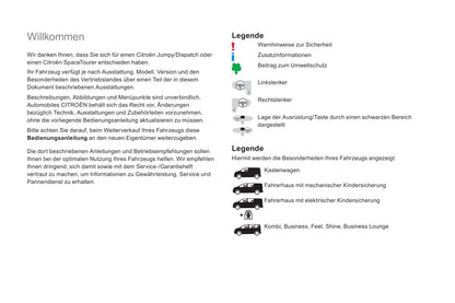 2018-2020 Citroën Jumpy/Dispatch/SpaceTourer Bedienungsanleitung | Deutsch