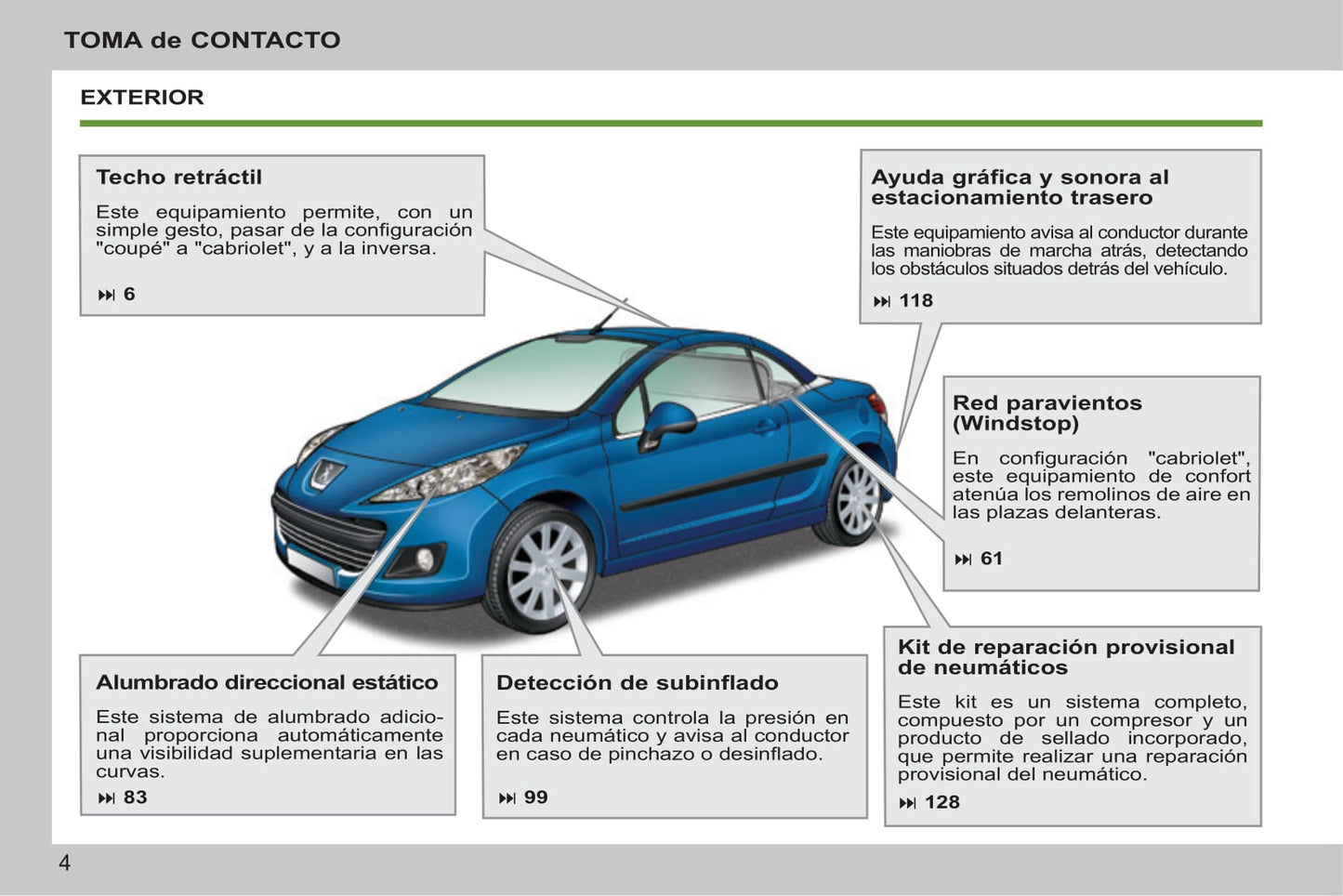 2014-2015 Peugeot 207 CC Manuel du propriétaire | Espagnol