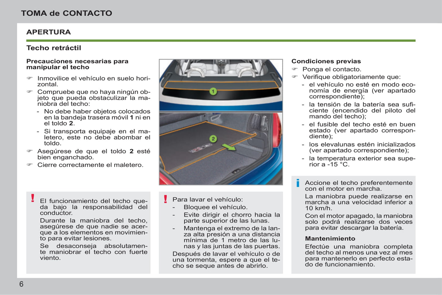 2014-2015 Peugeot 207 CC Manuel du propriétaire | Espagnol