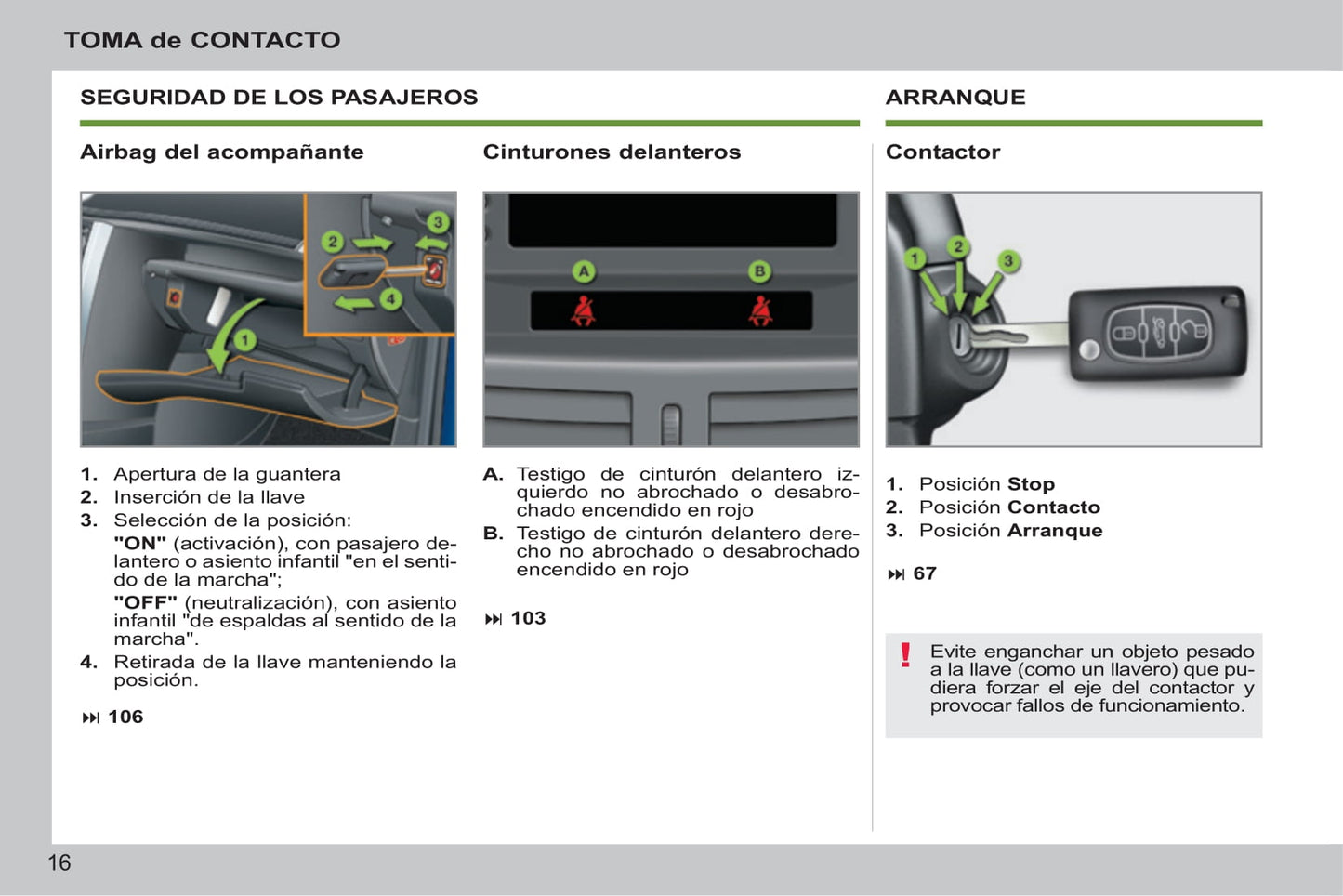 2014-2015 Peugeot 207 CC Manuel du propriétaire | Espagnol