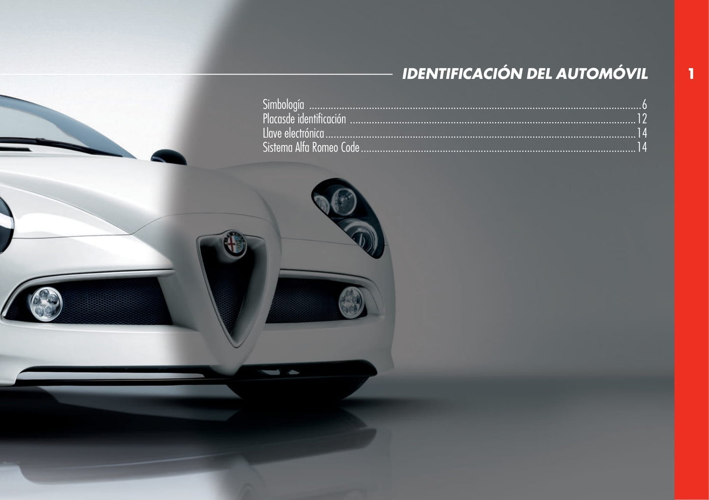 2010 Alfa Romeo 8C Spider Owner's Manual | Spanish