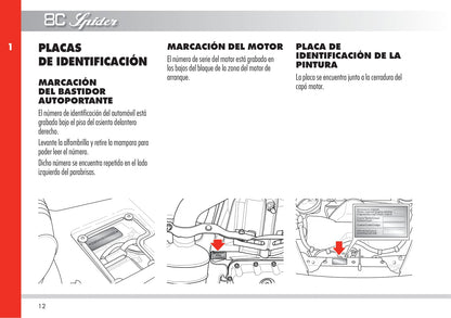 2010 Alfa Romeo 8C Spider Owner's Manual | Spanish