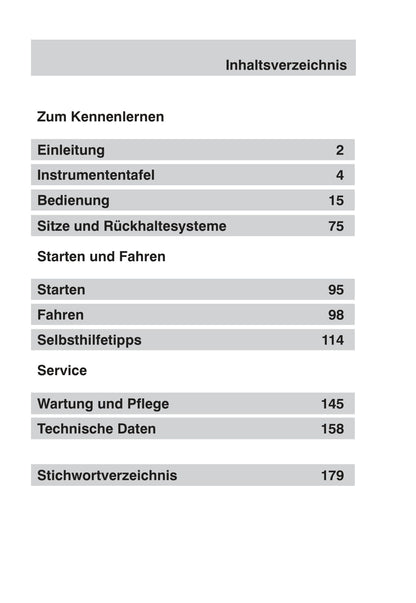 1999-2005 Ford Focus Owner's Manual | German