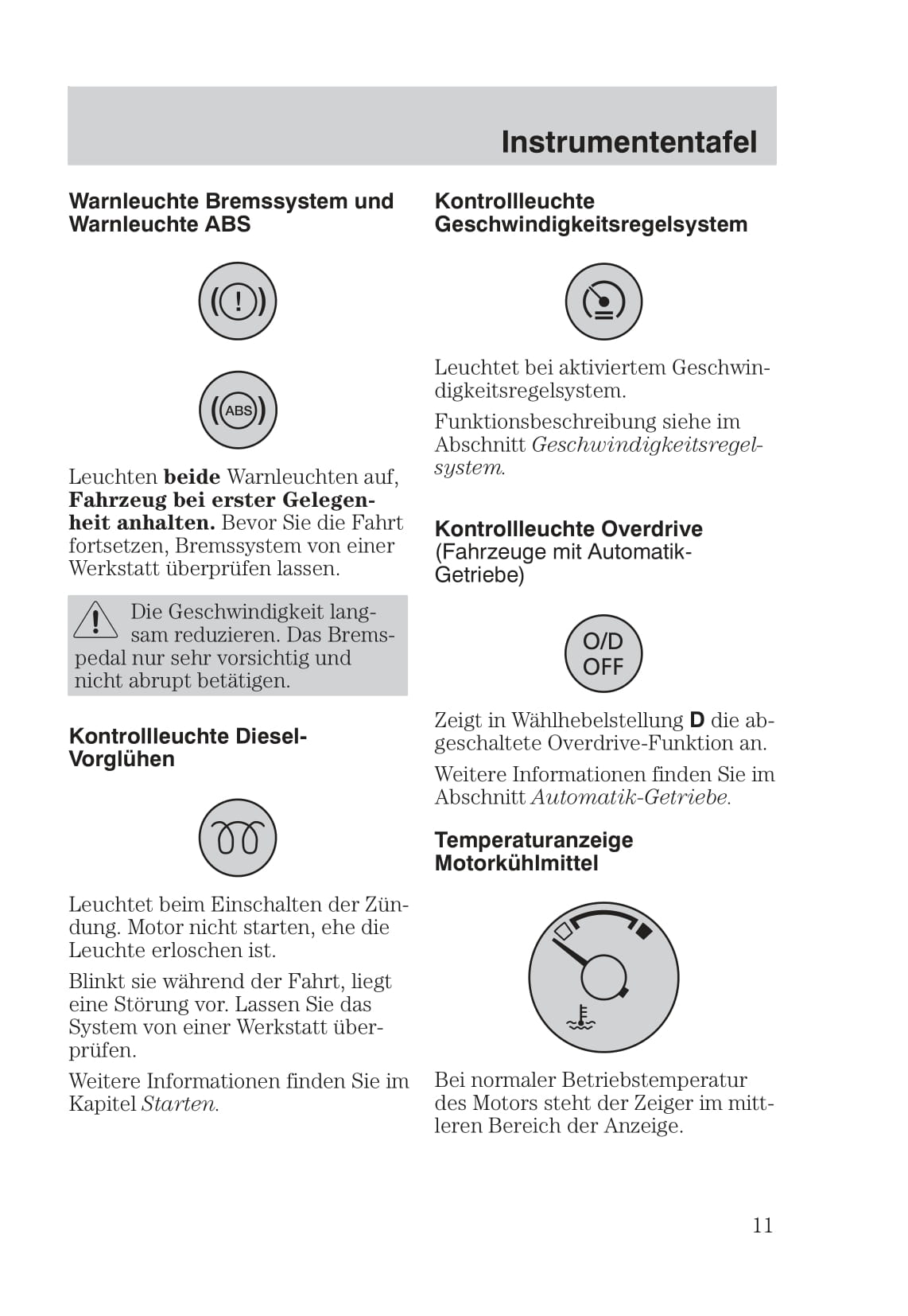 1999-2005 Ford Focus Owner's Manual | German