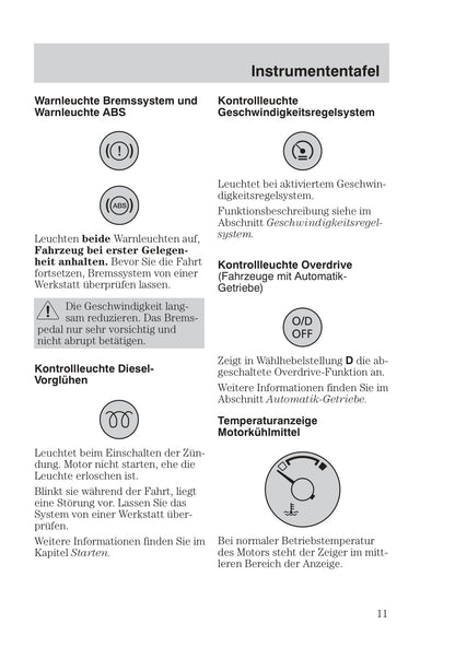 1999-2005 Ford Focus Owner's Manual | German