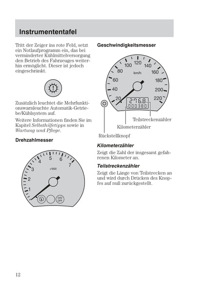 1999-2005 Ford Focus Owner's Manual | German