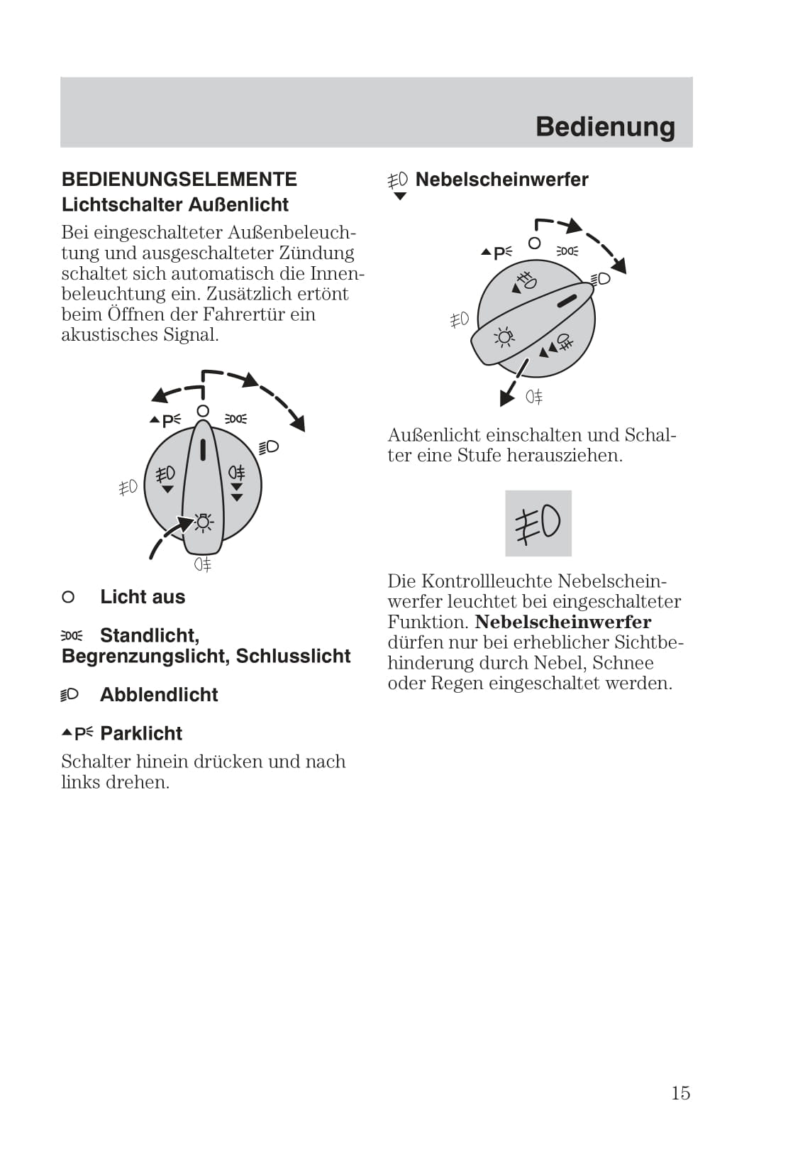 1999-2005 Ford Focus Owner's Manual | German