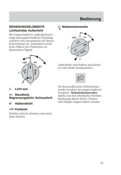 1999-2005 Ford Focus Owner's Manual | German