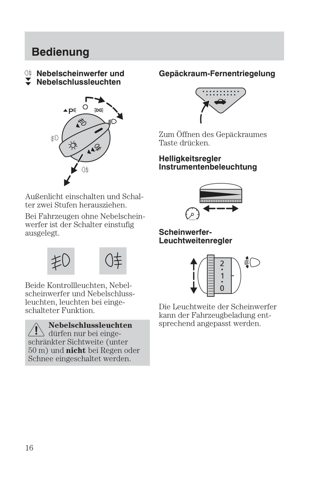 1999-2005 Ford Focus Owner's Manual | German