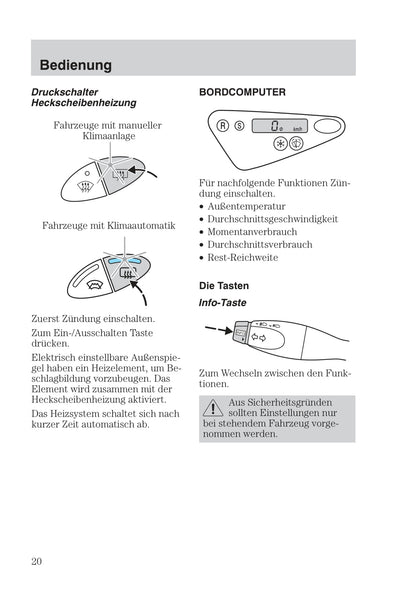 1999-2005 Ford Focus Owner's Manual | German