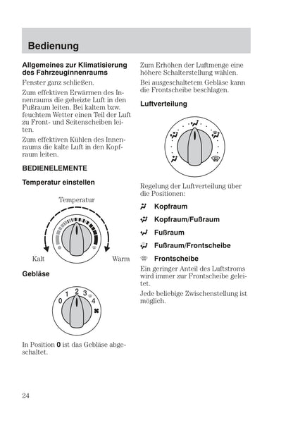 1999-2005 Ford Focus Owner's Manual | German