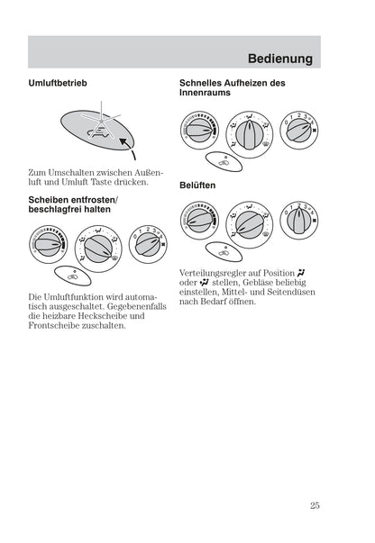 1999-2005 Ford Focus Owner's Manual | German