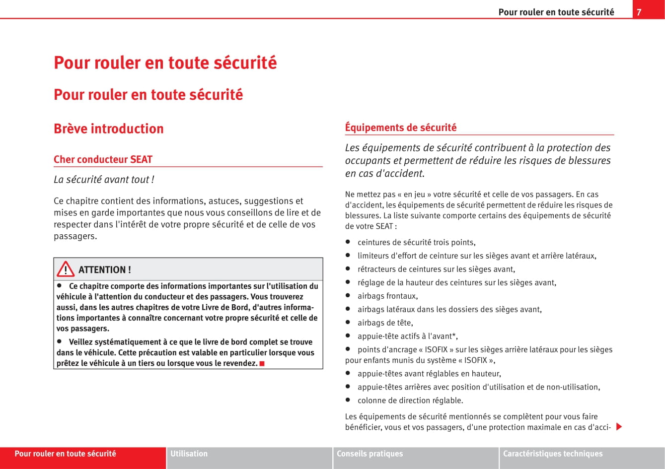 2006-2009 Seat Altea XL Manuel du propriétaire | Français