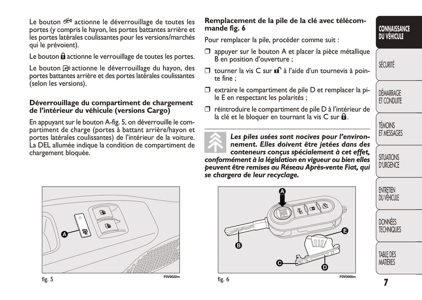 2012-2013 Fiat Doblò Bedienungsanleitung | Französisch