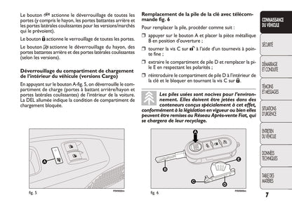 2012-2013 Fiat Doblò Bedienungsanleitung | Französisch