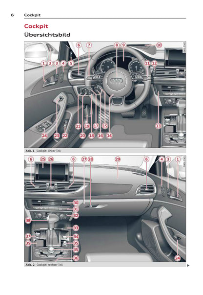 2012-2014 Audi A6/S6 Bedienungsanleitung | Deutsch