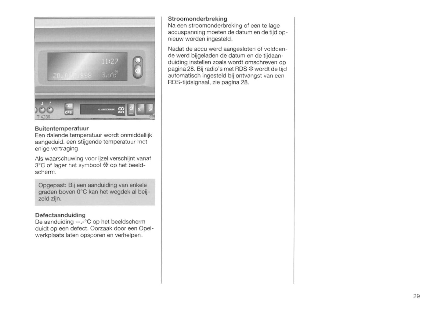 1998-2004 Opel Frontera Owner's Manual | Dutch