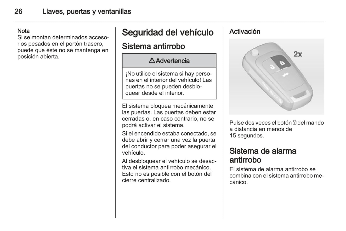 2012 Opel Astra GTC Owner's Manual | Spanish