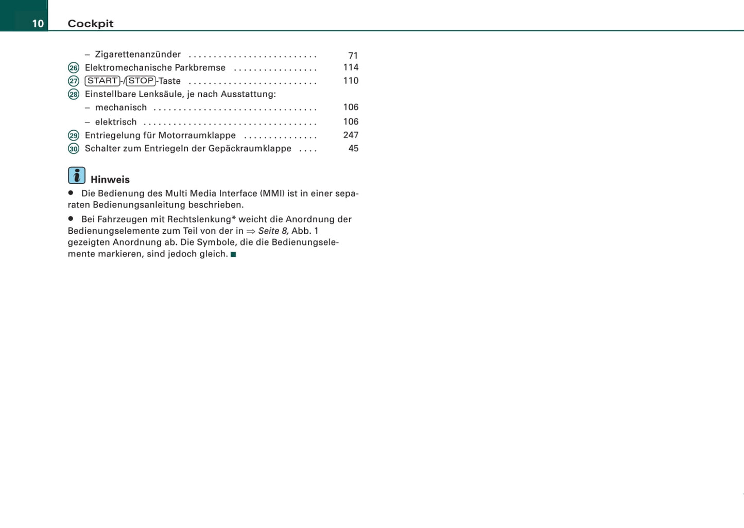 2008-2011 Audi A6 Gebruikershandleiding | Duits