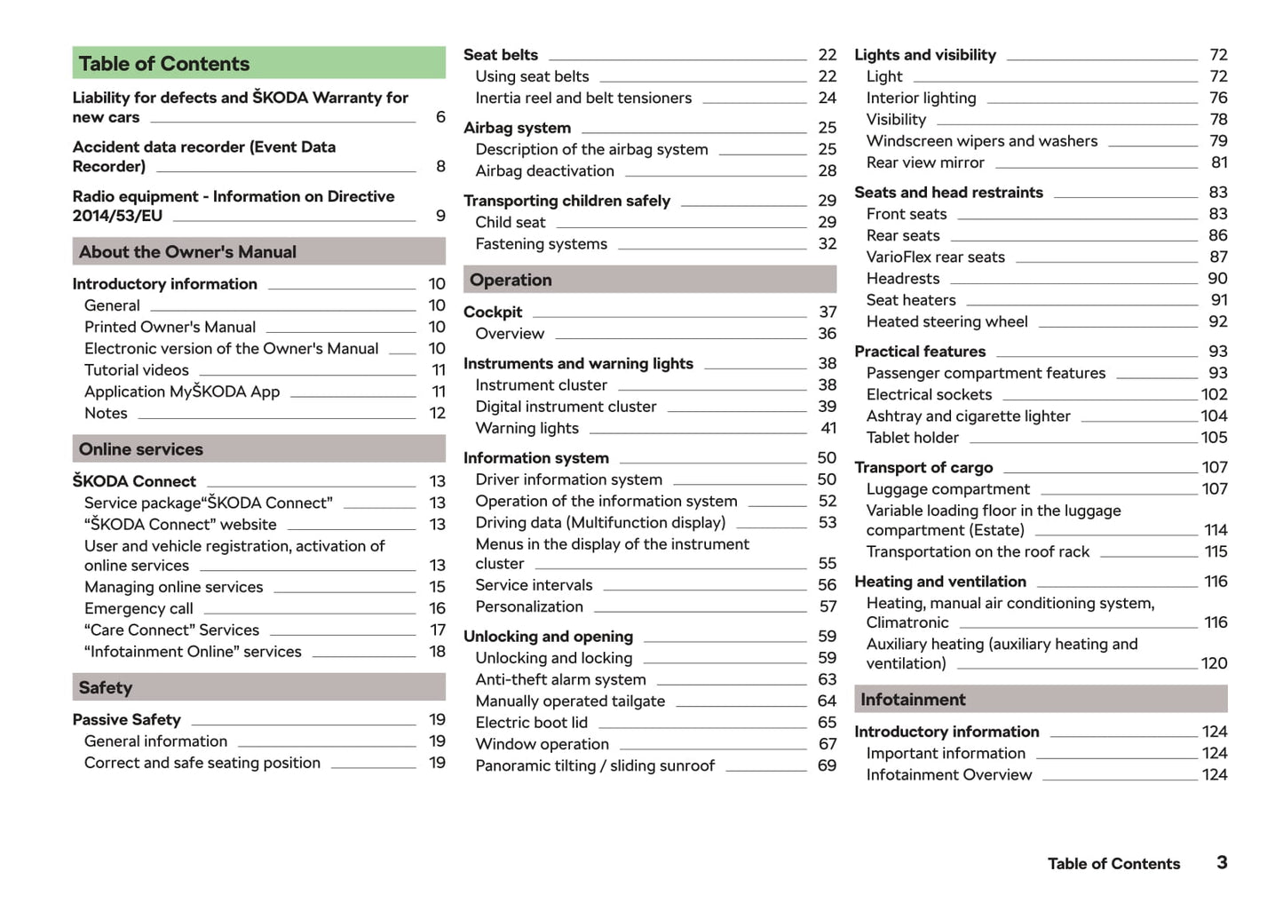 2018-2019 Skoda Karoq Owner's Manual | English