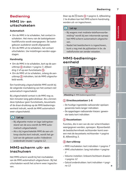 Audi MMI Handleiding 2013