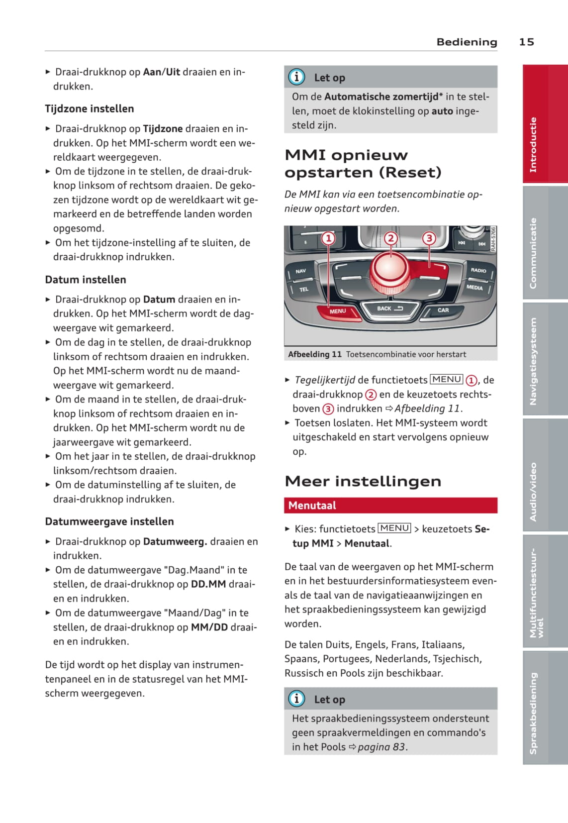 Audi MMI Handleiding 2013