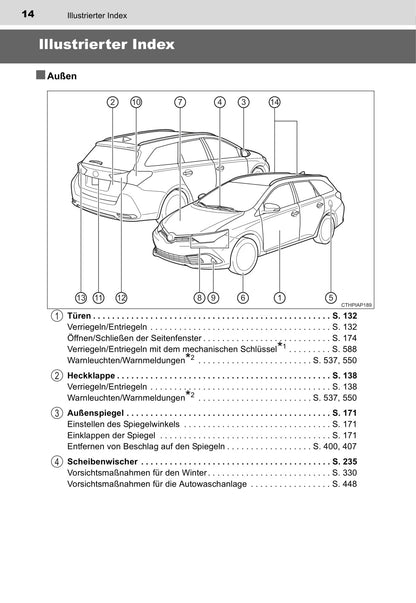 2015-2016 Toyota Auris Touring Sports Bedienungsanleitung | Deutsch