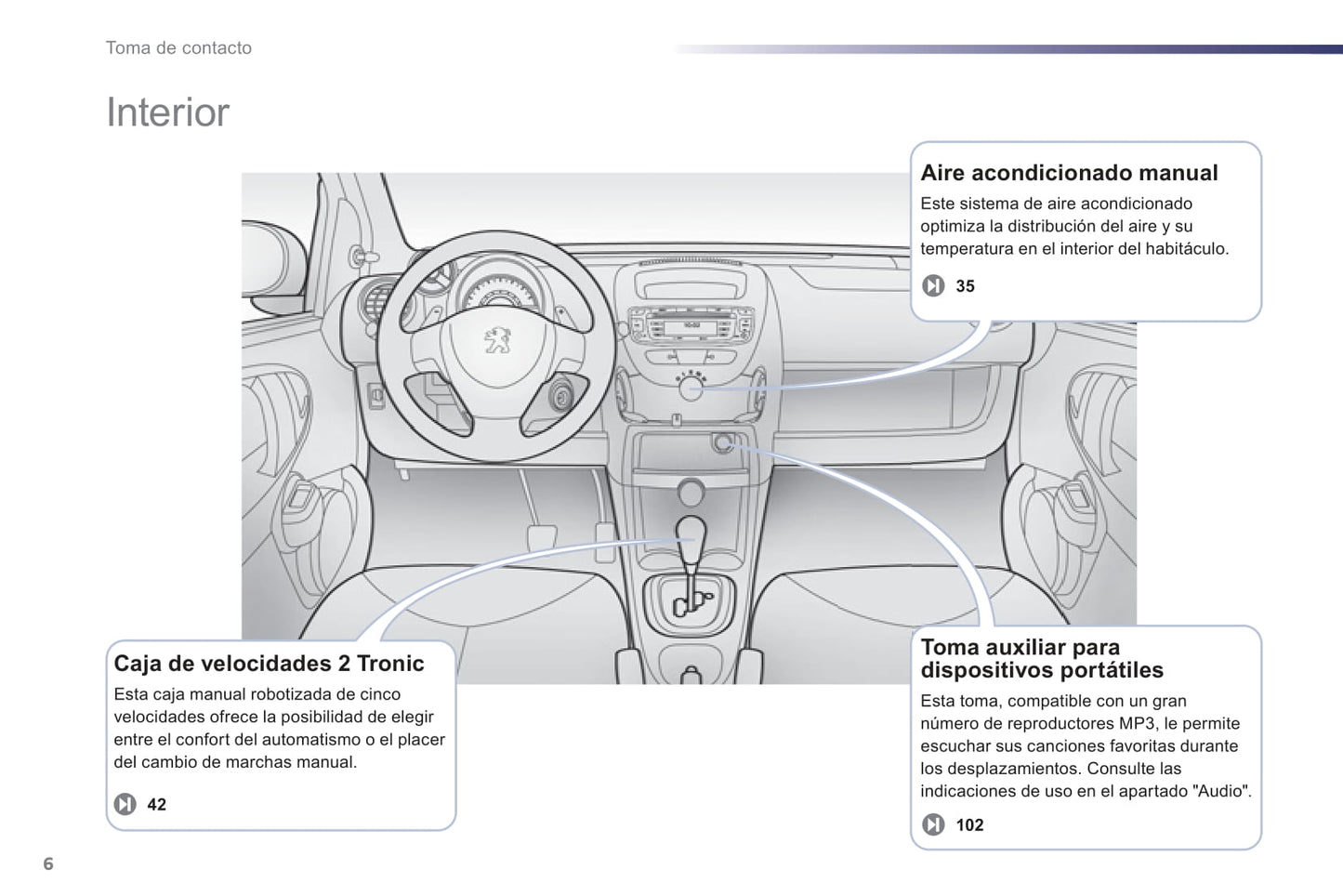 2012-2014 Peugeot 107 Gebruikershandleiding | Spaans