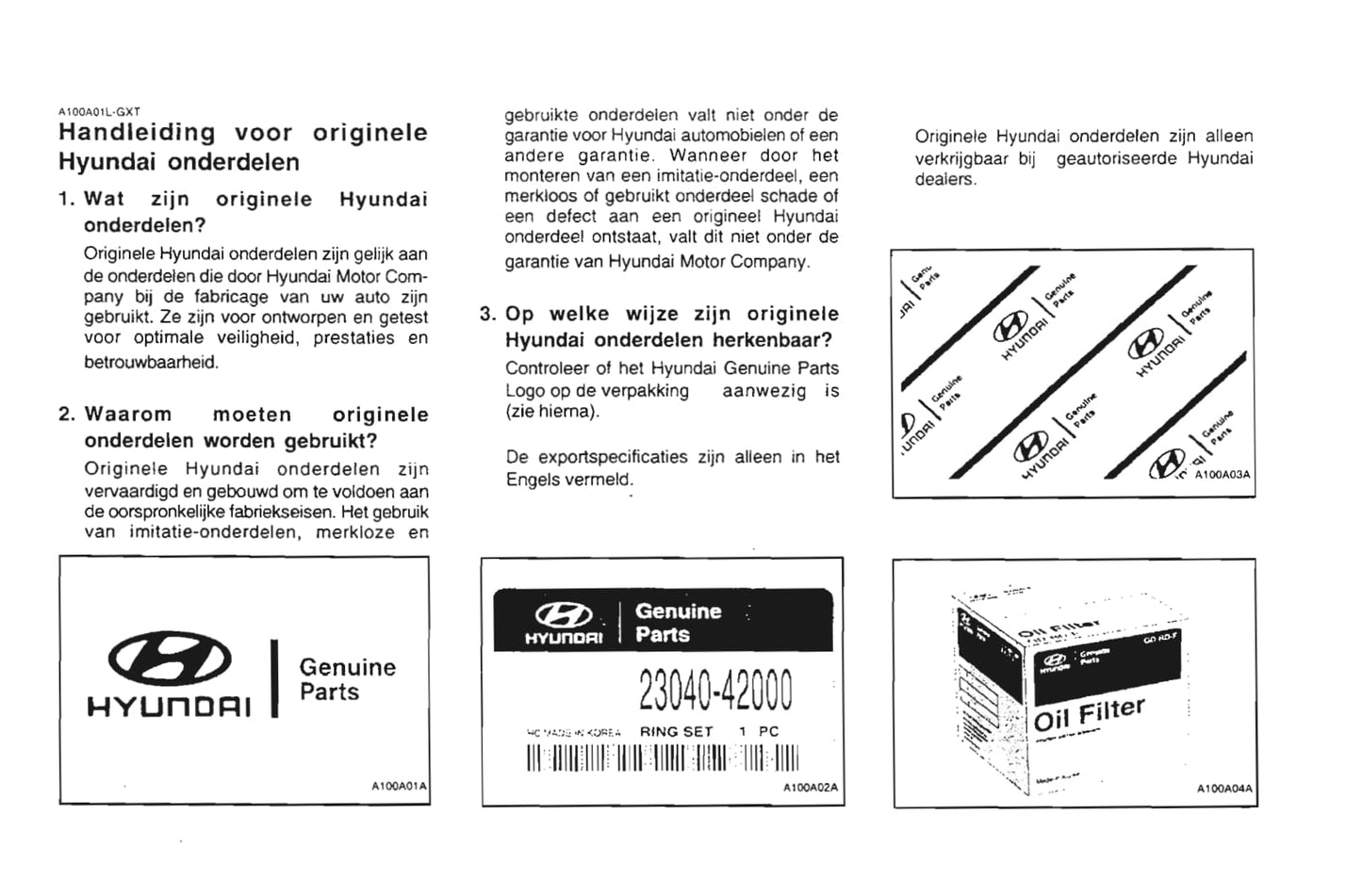 2001-2002 Hyundai Sonata Bedienungsanleitung | Niederländisch