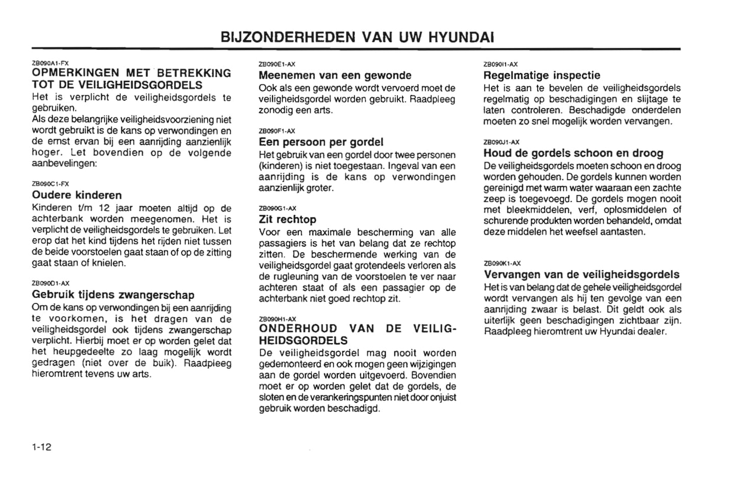 2001-2002 Hyundai Sonata Bedienungsanleitung | Niederländisch