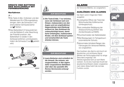 2012-2014 Alfa Romeo Giulietta Owner's Manual | German