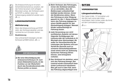 2012-2014 Alfa Romeo Giulietta Owner's Manual | German