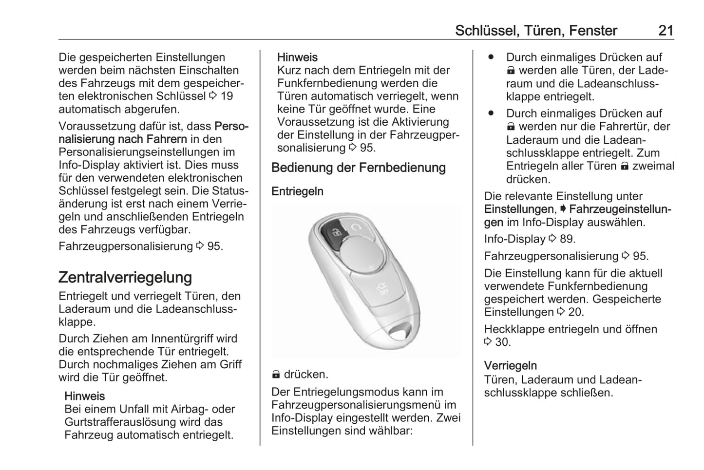 2017-2018 Opel Ampera-e Manuel du propriétaire | Allemand