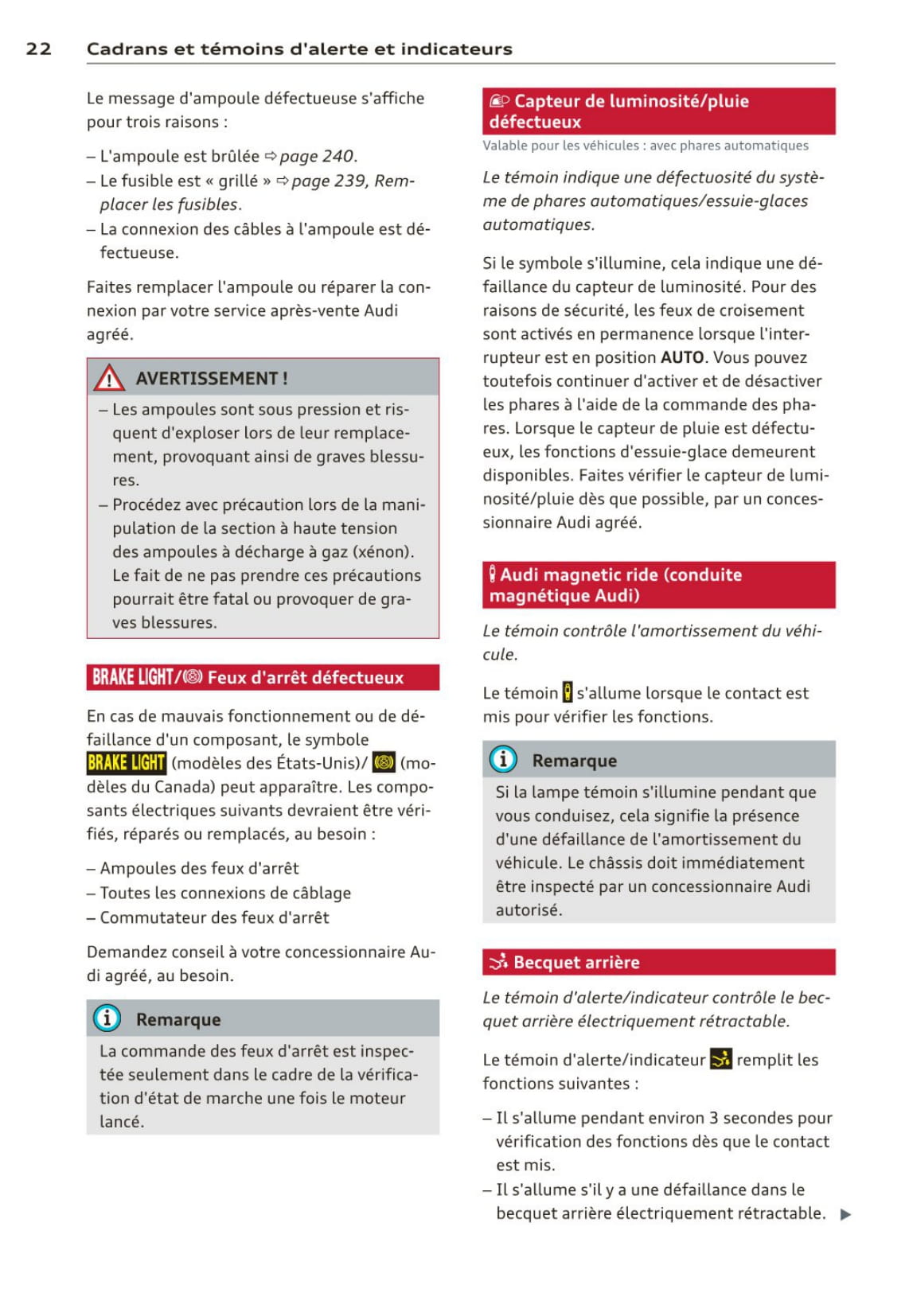 2012-2015 Audi R8 Gebruikershandleiding | Frans