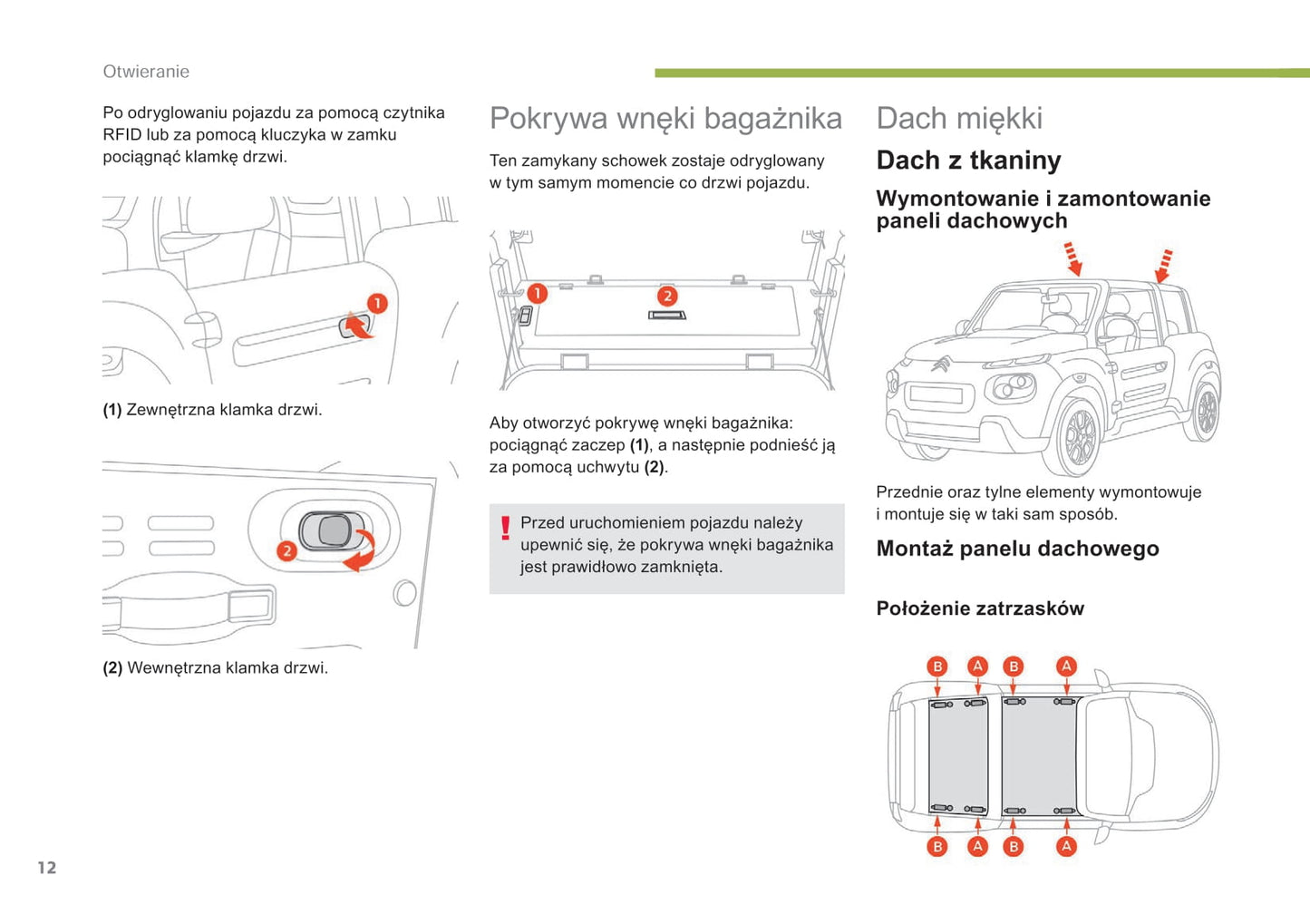 2017-2019 Citroën E-Mehari Bedienungsanleitung | Polnisch