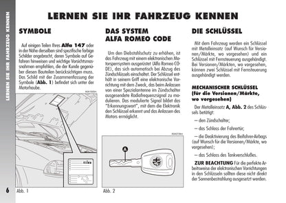 2007-2010 Alfa Romeo 147 Bedienungsanleitung | Deutsch