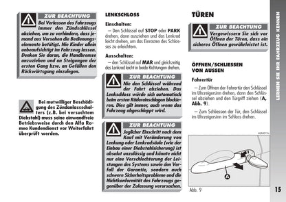 2007-2010 Alfa Romeo 147 Bedienungsanleitung | Deutsch