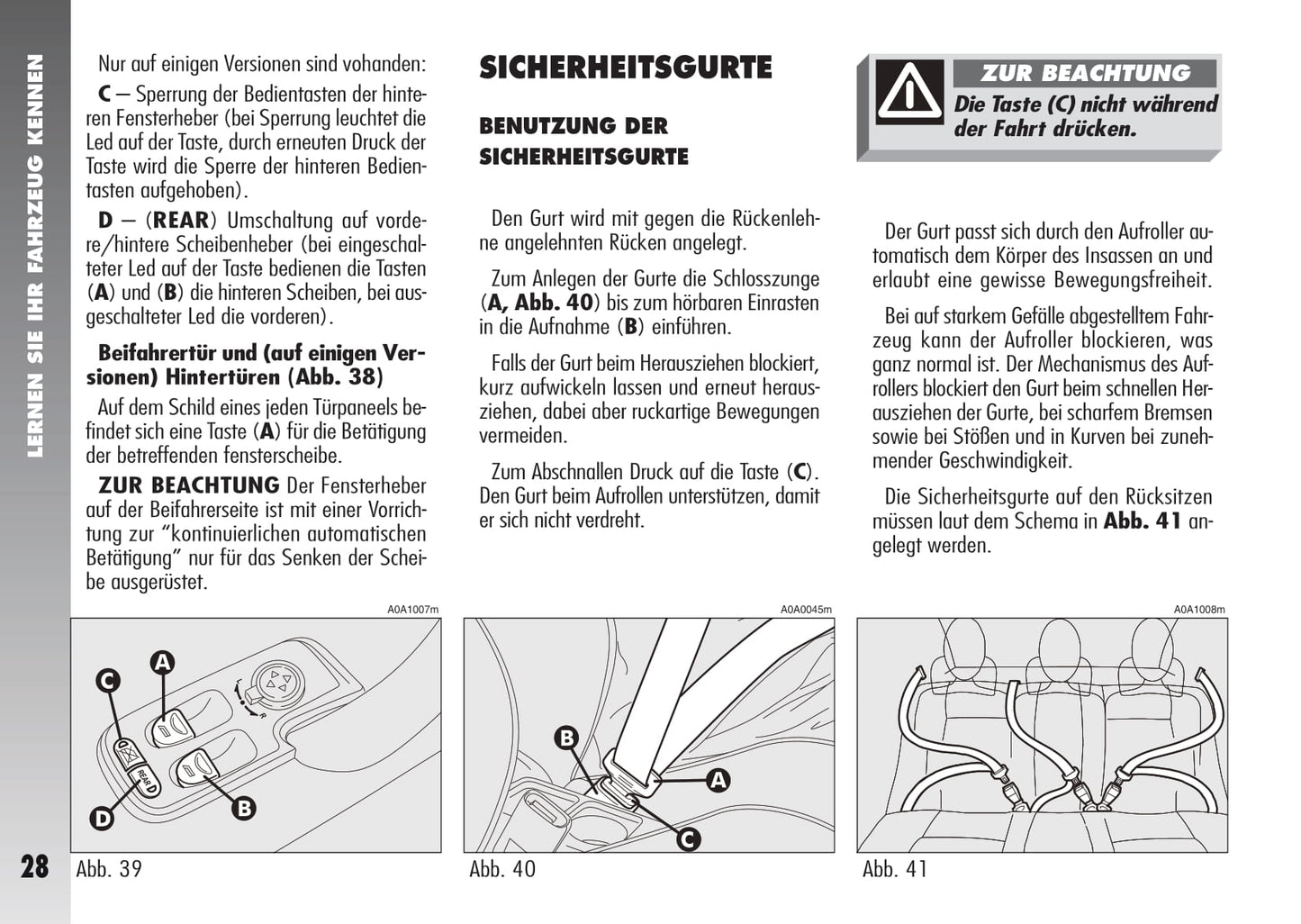 2007-2010 Alfa Romeo 147 Bedienungsanleitung | Deutsch