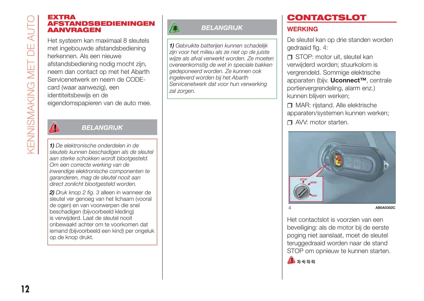 2016-2022 Abarth 595 Gebruikershandleiding | Nederlands