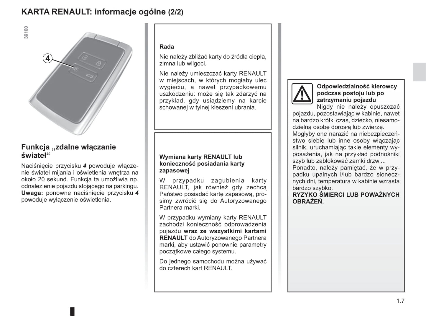 2015-2018 Renault Kadjar Manuel du propriétaire | Polonais