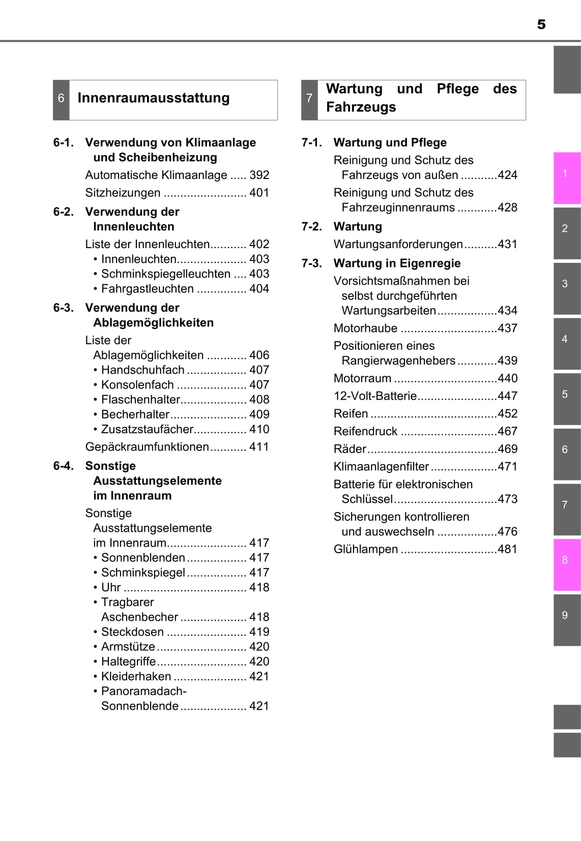 2016-2017 Toyota Auris Hybrid Owner's Manual | German