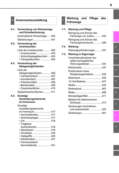 2016-2017 Toyota Auris Hybrid Owner's Manual | German