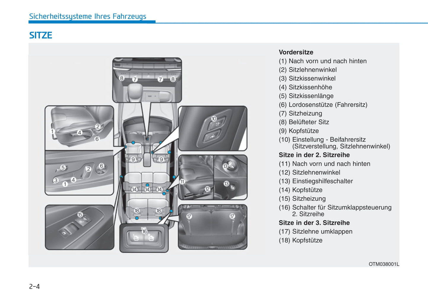 2018-2019 Hyundai Santa Fe Gebruikershandleiding | Duits