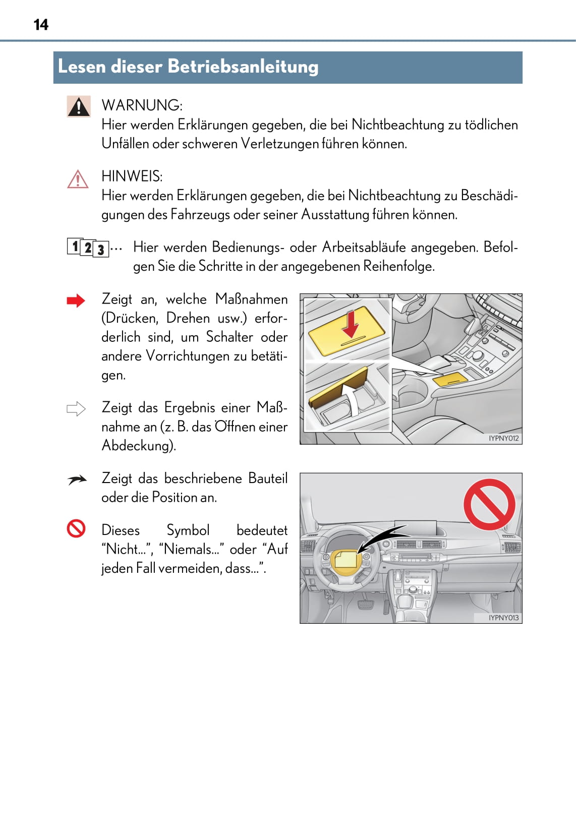 2017-2018 Lexus CT 200h Owner's Manual | German