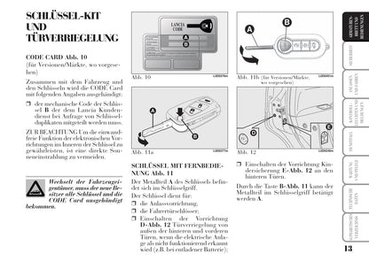 2008-2012 Lancia Musa Owner's Manual | German