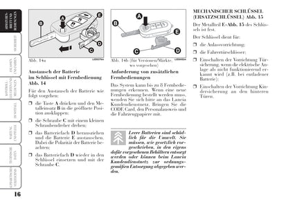 2008-2012 Lancia Musa Owner's Manual | German